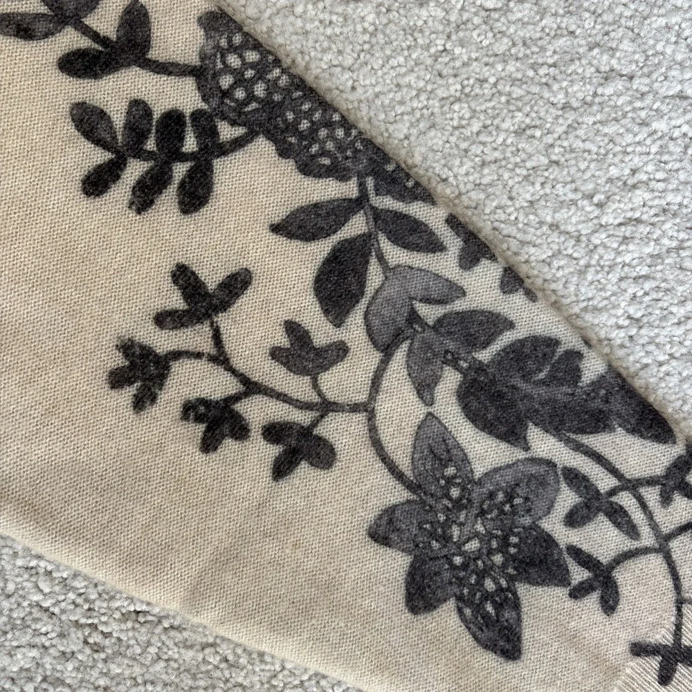 Anthropologie The Alani Cashmere‎ Pilcro Mock-neck Sweater Beige Floral Large - Picture 6 of 16